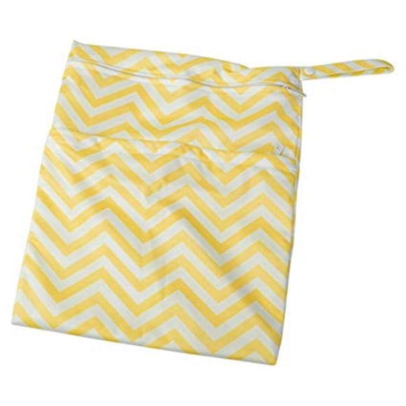 Toystoory Bolsas impermeables para pañales secos y húmedos, bolsas reutilizables para pañales con 2 bolsillos con cremallera, sacos Almacenamiento y organización del hogar
