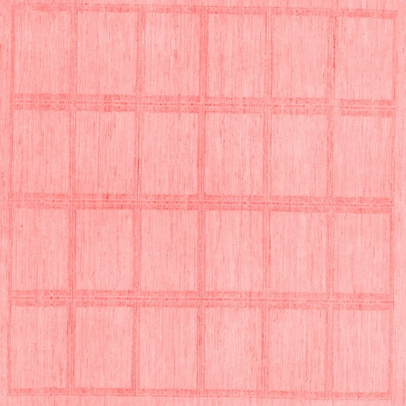 Ahgly Company Indoor Square Solid Red Modern Area Rugs, 7' Square
