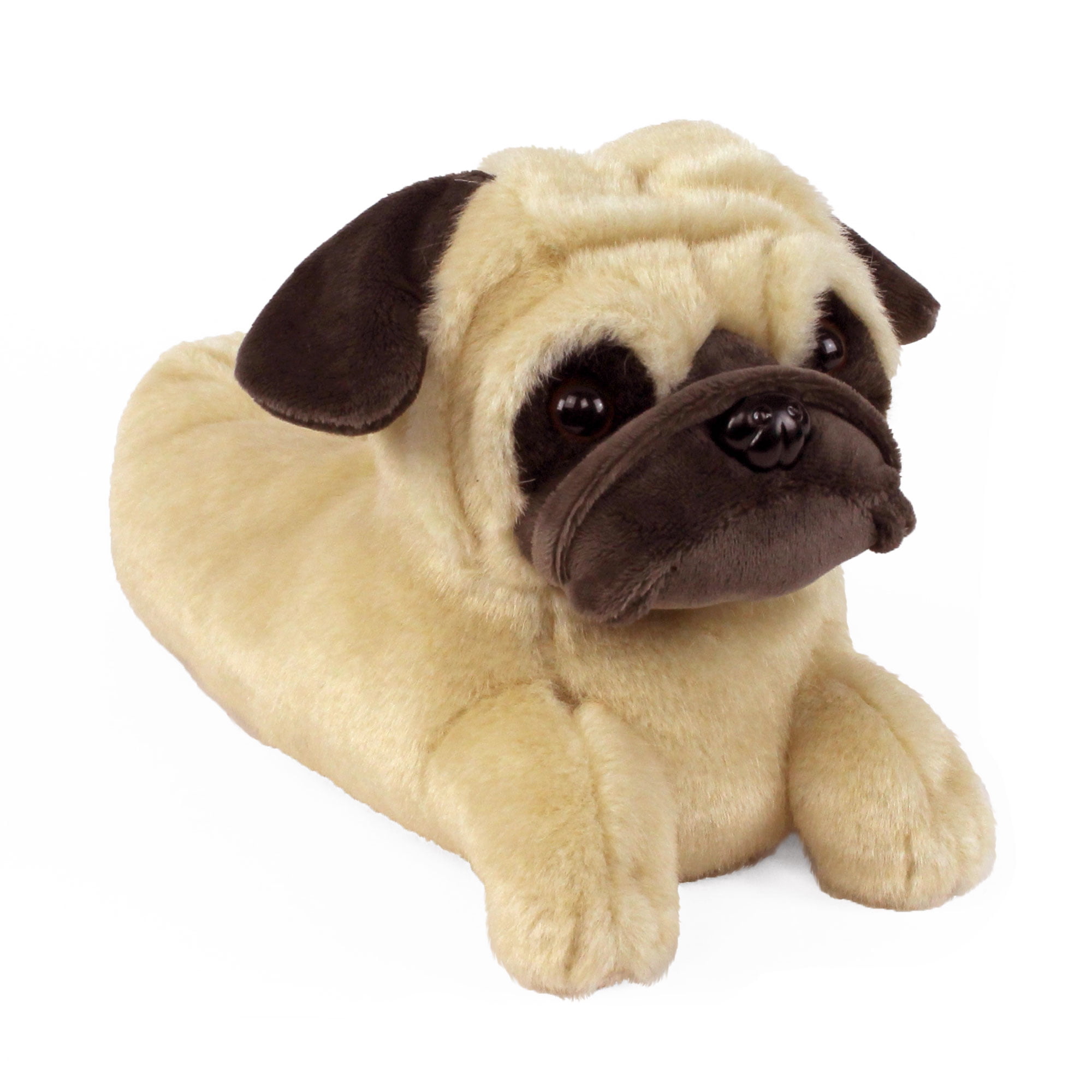 Silver Lilly Animal Slippers Plush Pug Dog Slippers