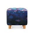 thumbnail image 2 of Jiueut Butterfly Daisy Print Footstool Cover, Comfortable Footrest Sofa Slipcover Washable Cushion for Ottoman with Elastic Buttom for Living Room, 2 of 7