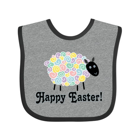 

Inktastic Happy Easter Cute Sheep Childs Lamb Gift Baby Boy or Baby Girl Bib