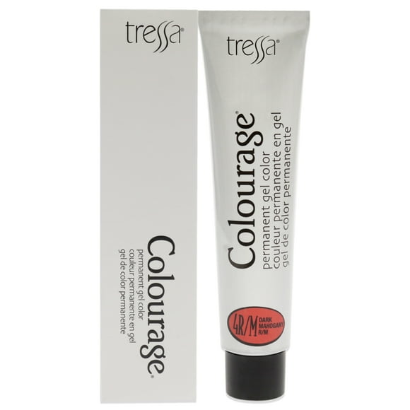 Tinte permanente en gel Colourage - 4RM Dark Mahogany de Tressa para unisex - Tinte para cabello de 2 oz Tressa Color de pelo 2 oz