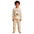 thumbnail image 5 of JAJAHO Halloween Kids Pajamas Boy Girl Long Sleeve Top And Pants Set Ghost Sleepwear 2 Piece Set 2-10Y, 5 of 7