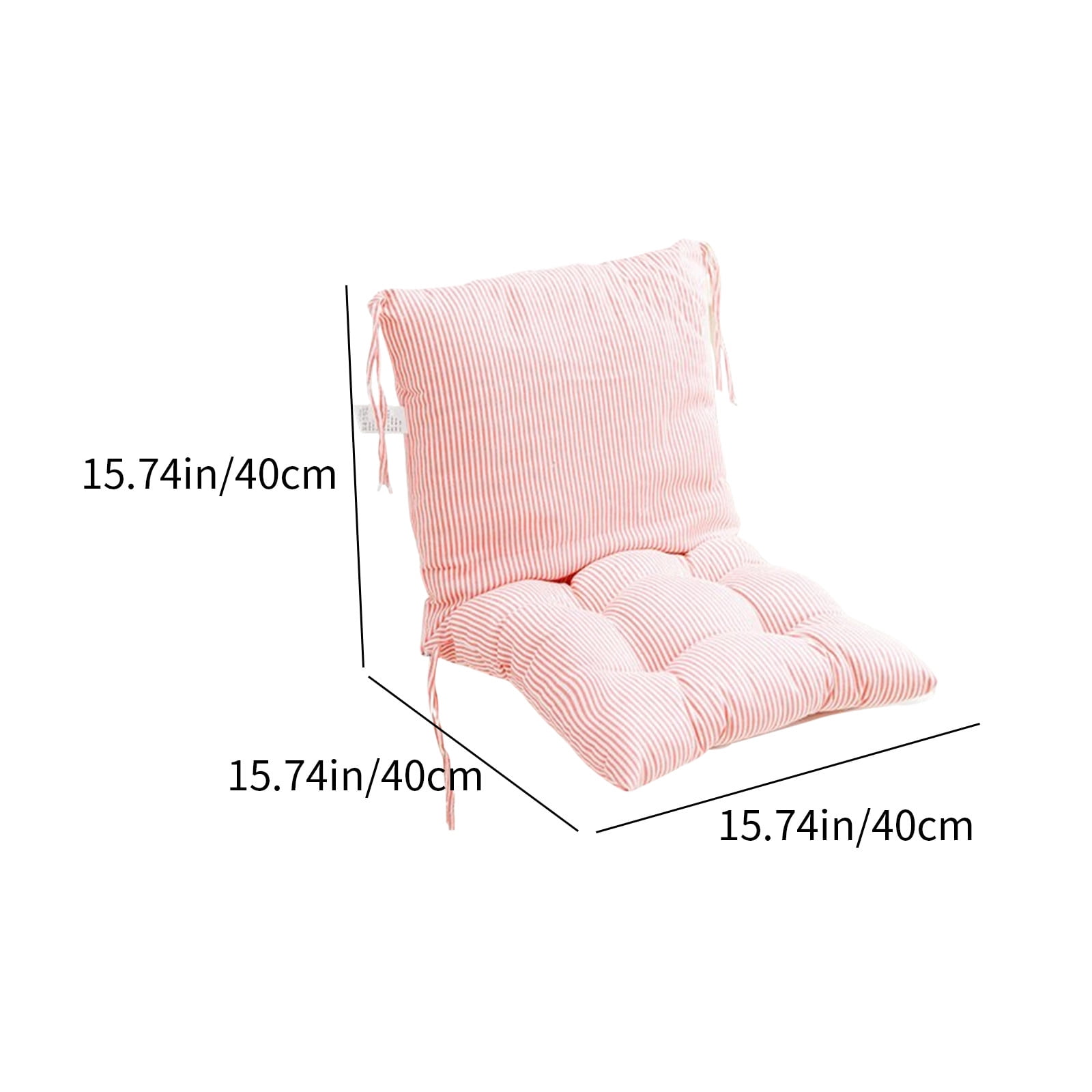 WZXPWT All-Weather Rainproof High Back Chair Cushion, 16"x32" Foldable Indoor/Outdoor Seat Pad with Secure Straps - Polyester Patio Furniture Cushion for Porch Swing/Rocking Chairs