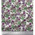thumbnail image 1 of Soimoi Japan Crepe Satin Fabric Leaves & Floral Block Decor Fabric Printed Yard 42 Inch Wide, 1 of 3