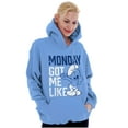 thumbnail image 4 of Sleepy Smurf Monday Got Me Like Funny Hoodie Sweatshirt Women Men Brisco Brands S, 4 of 6
