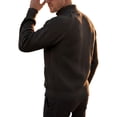 thumbnail image 2 of Men's Full Zip Knit Cardigan Sweater,Autumn Winter Ribbed Knit Stand Collar Warm Jacket Outerwear, 2 of 4