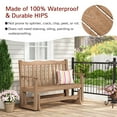 thumbnail image 5 of Patio Glider Loveseat Chair, 2 Person Outdoor Bench with 800 lbs Weight Capacity, All-Weather HIPS Patio Chair Swing Rocking Bench for Garden, Backyard, Porch, Brown, 5 of 8