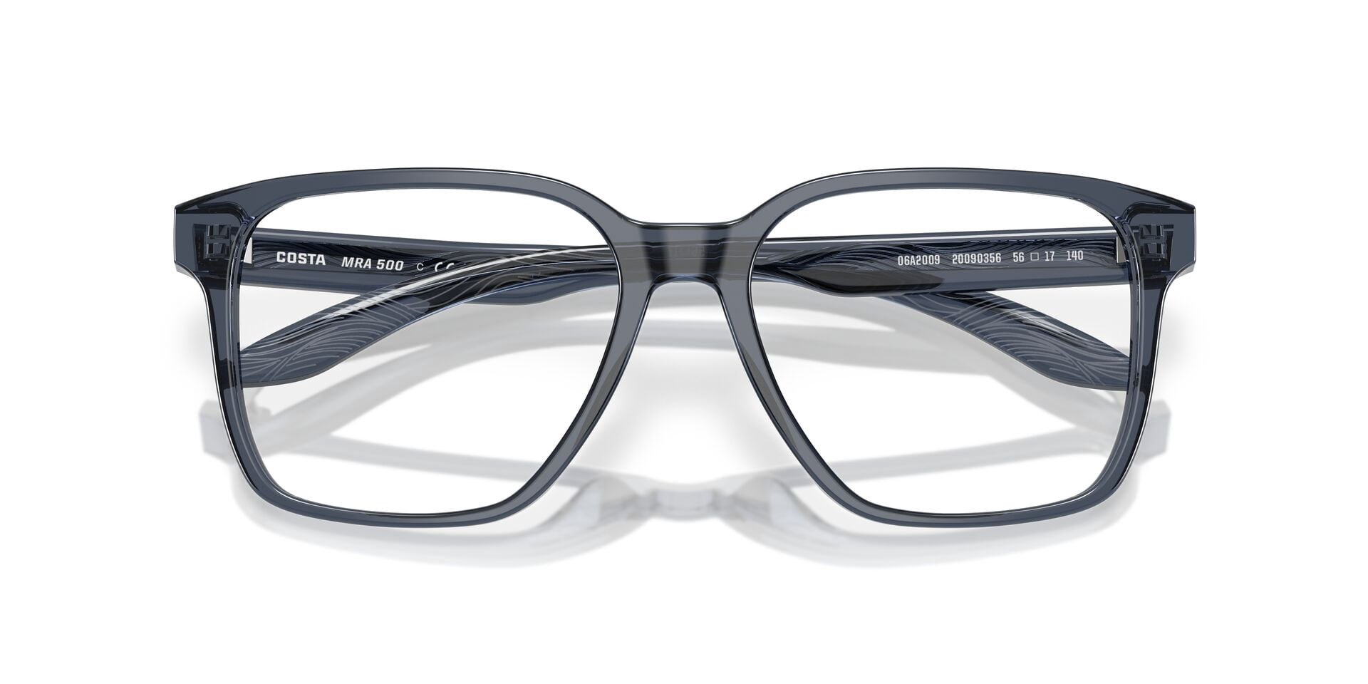 Costa Del Mar MRA 500 Eyeglasses, Size 56 Abyss Blue Optical Frames with Demo Lenses