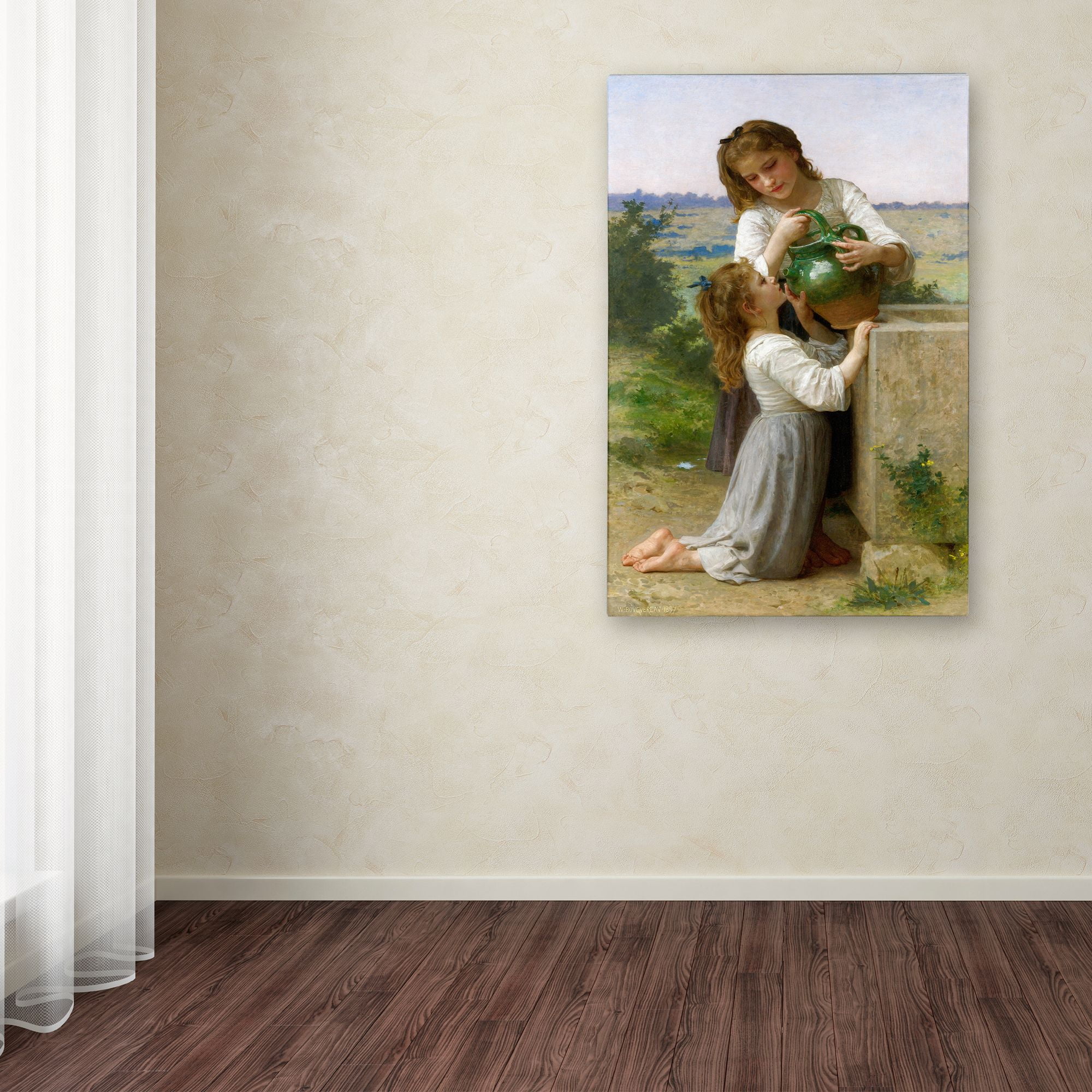 Trademark Fine Art 'At The Fountain' Canvas Art by Botticelli