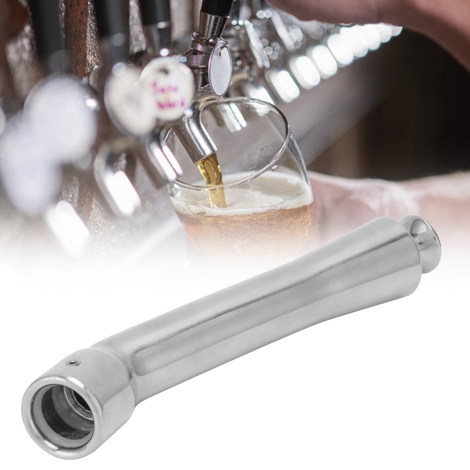 Rupoun Beer Tap Stainless Steel Draft Beer Foam Reduce Equipment Home Brewing Accessories (5.3 inches / 13.5 cm)