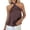 #0047-Brown, variant on Casual Tops for Women Retro Dot Pattern Halter Strap Open Back Sleeveless Tees Stylish Lightweight Pullover Blouses Gift