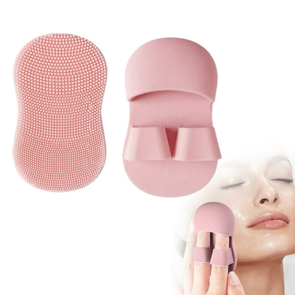 Silicone Finger Facial Cleansing Brush Gentle Exfoliator and Massaging Tool for Deep Pore Cleansing Skin Care