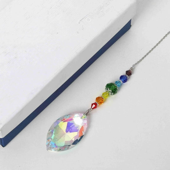 Sun Catchers with Crystals, Colored Crystal Prisms Glass Hanging Pendant, Christmas Tree Decoration, Suncatcher for Window