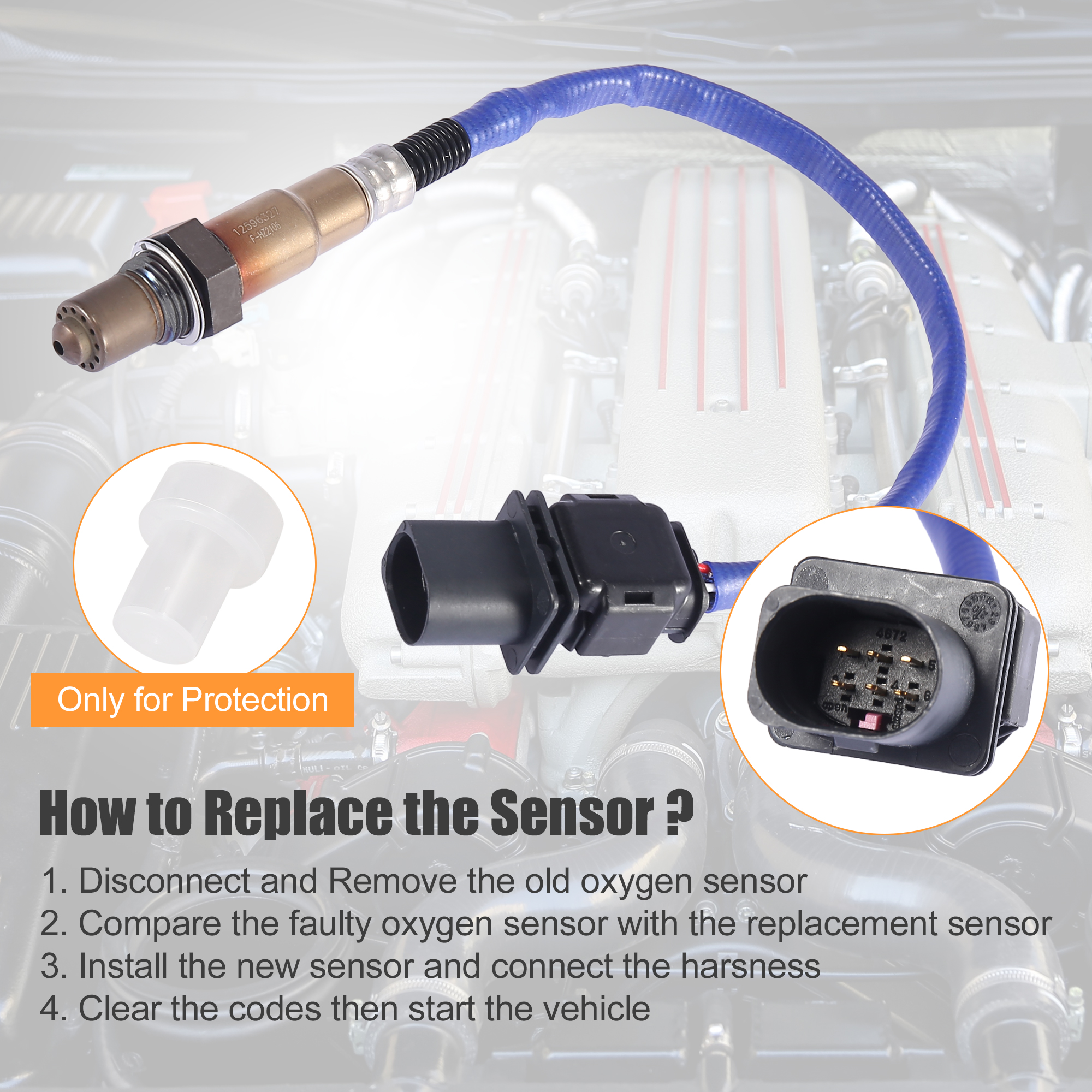 Autodayplus Upstream & Downstream Oxygen O2 Sensor Set For 2005 Cadillac CTS (2pcs)