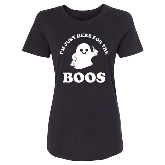 Just Here For The Boos Womens crewneck tee