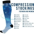 thumbnail image 4 of FREEAMG Snowflakes Compression Socks for Men & Women Knee High Stockings for Running, Sport, Hiking & Travel, 4 of 7