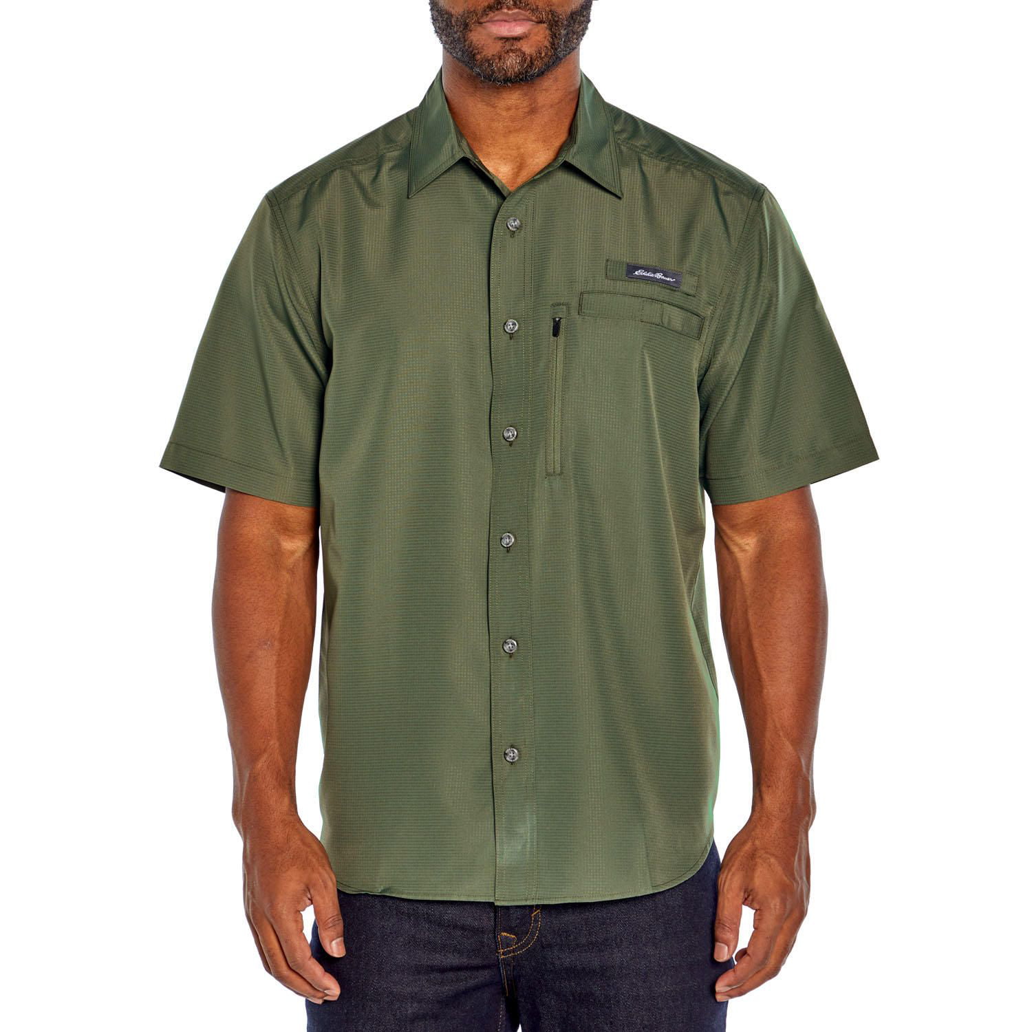 EDDIE BAUER Men's Woven Tech Shirt in Duck Green, XXL - Walmart.com