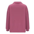 thumbnail image 4 of Erwazi Womens Long Sleeve Shirts Ribbed Knit Lapel V-Neck Dressy Blouses Loose Fit Tunic Tops Fall Pullover, 4 of 6