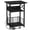 Black-W 18.89" x D 15.74", variant on Brown W 15.75" x D 11.41" 3 Tier End Table Record Player Stand Vinyl Storage