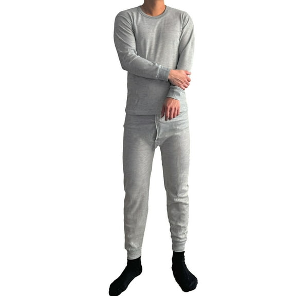 Ventana Mens 2pc 100% Cotton Thermal Underwear Set Long Johns