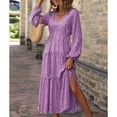 thumbnail image 4 of Vestido Largo De Mujer, Vestido Floral Largo Con Abertura Lateral Izquierda Para Fiesta ANGGREK Otros, 4 of 6