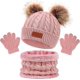 thumbnail image 1 of Conjunto De Bufanda Y Guantes Abrigados para Niños, Gorro De Invierno para Bebés con Calentador De Cuello De Punto, Accesorios De Invierno, Juego De 3 Piezas De 1 A 6 Años, 1 of 5