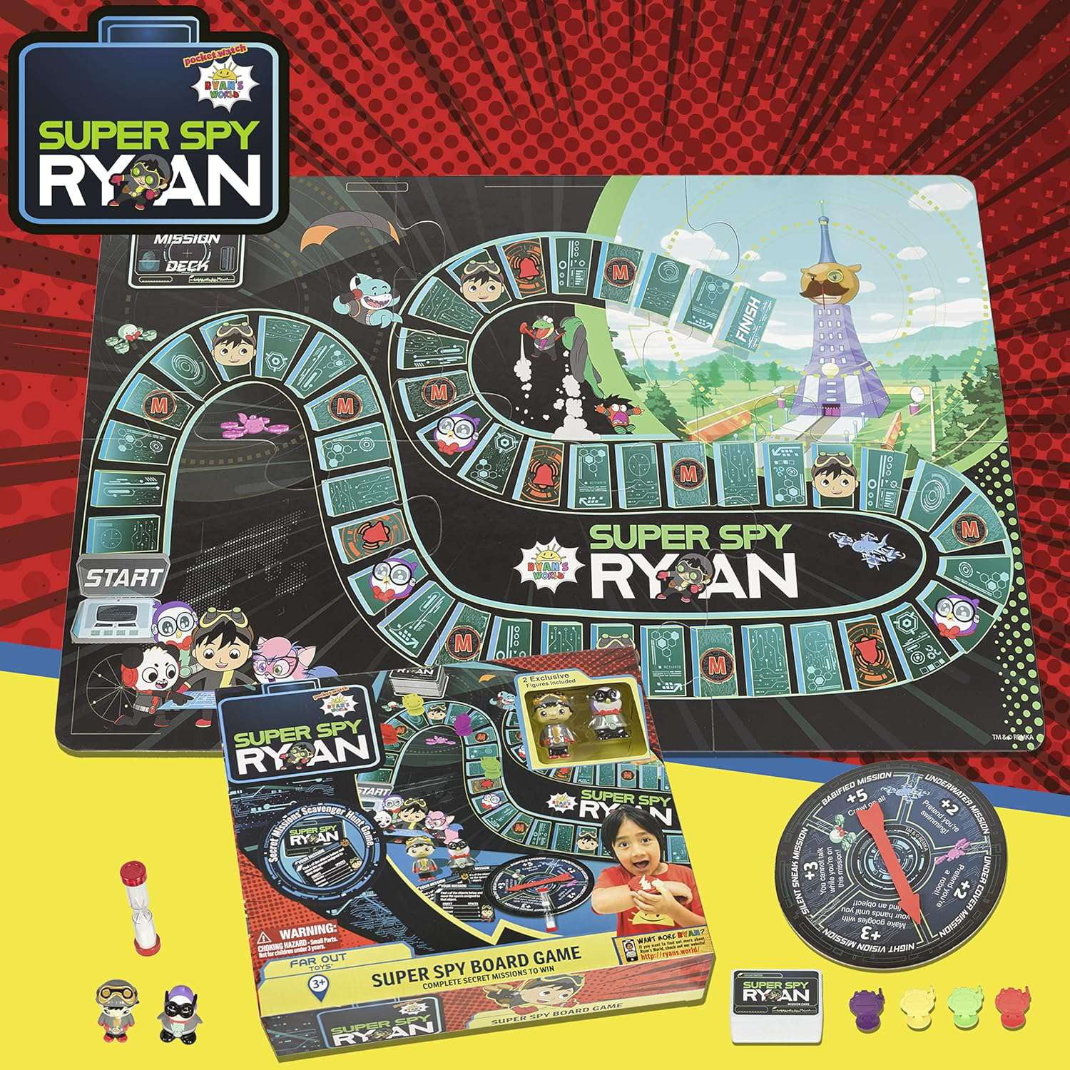 Ryan's World Super Spy Ryan Super Spy Board Game