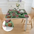thumbnail image 2 of HAOXIT , Handblock Print Floral Table Cloth for Kitchen Dining Linen I Parties, Weddings, , Spring Summer Decor white, 2 of 7