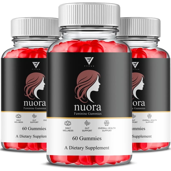 (3 Pack) Nuora Feminine Gummies, Nuora Feminine Healthand Overall Wellness Support (180 Gummies)
