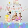 thumbnail image 2 of Nvzi 10 Pack Iridescence Plastic Tablecloths Shiny Disposable Laser Rectangle Table Covers Foil Metallic Tablecloth Iridescent Party Decorations Birthday Wedding Christmas 54"x108"，Silver, 2 of 4
