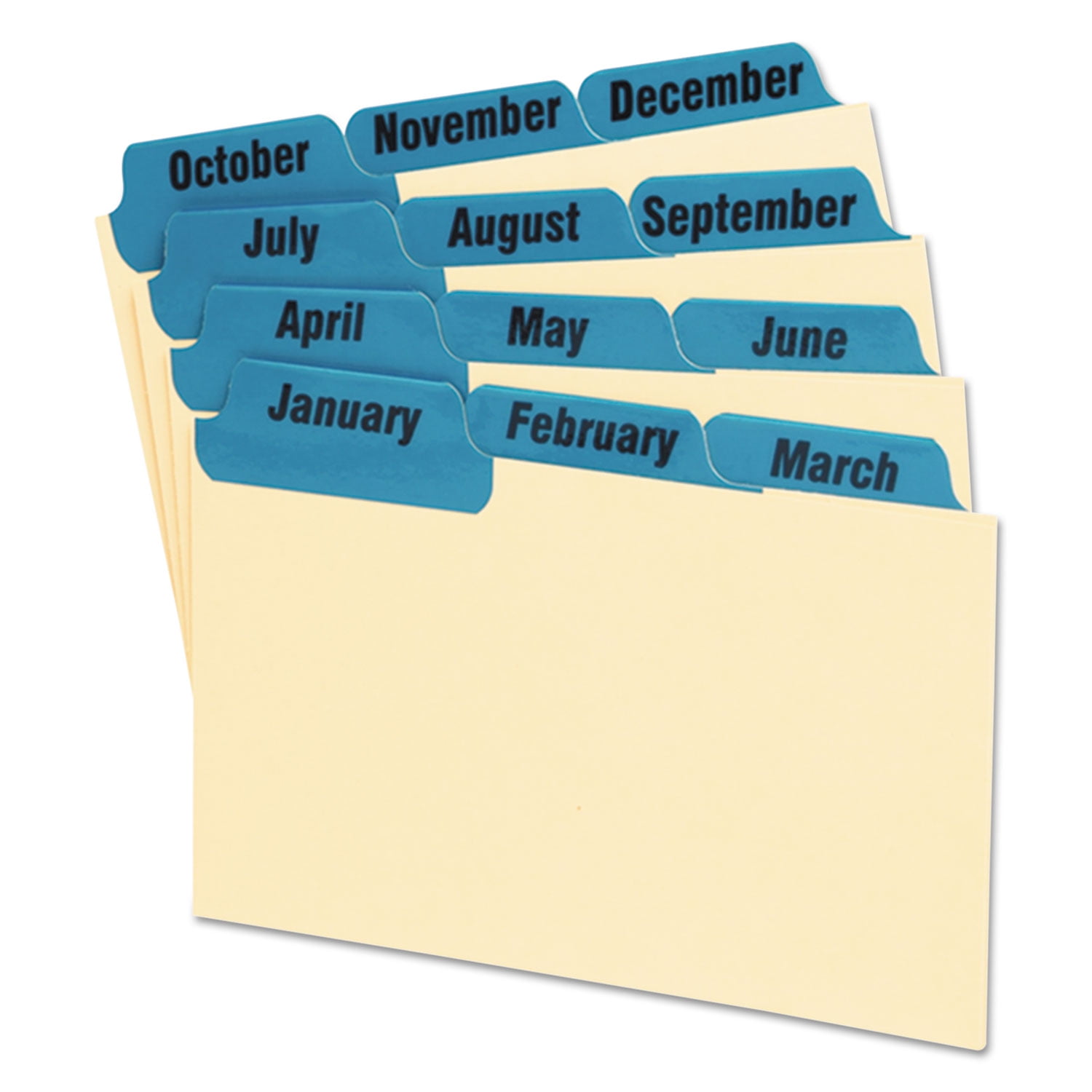 Oxford 04613 Laminated Index Card Guides, Monthly, 1/3 Tab, Manila, 4 x 6, 12/Set Oxford 04613 Laminated Index Card Guides, Monthly, 1/3 Tab, Manila, 4 x 6, 12/Set