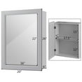 thumbnail image 2 of Gymax Armoire à Pharmacie Murale Miroir avec Tablette Réglable, Gris, 2 of 10