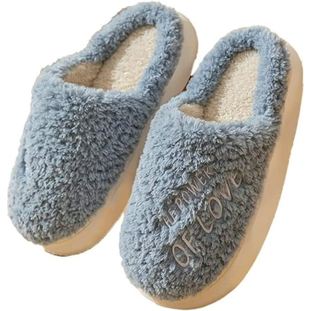 

DabuLiu Women s Plush Furry Fur Slipper Cozy Memory Foam Fuzzy House Slipper Winter Warm Breathable Slip On Bedroom Shoes