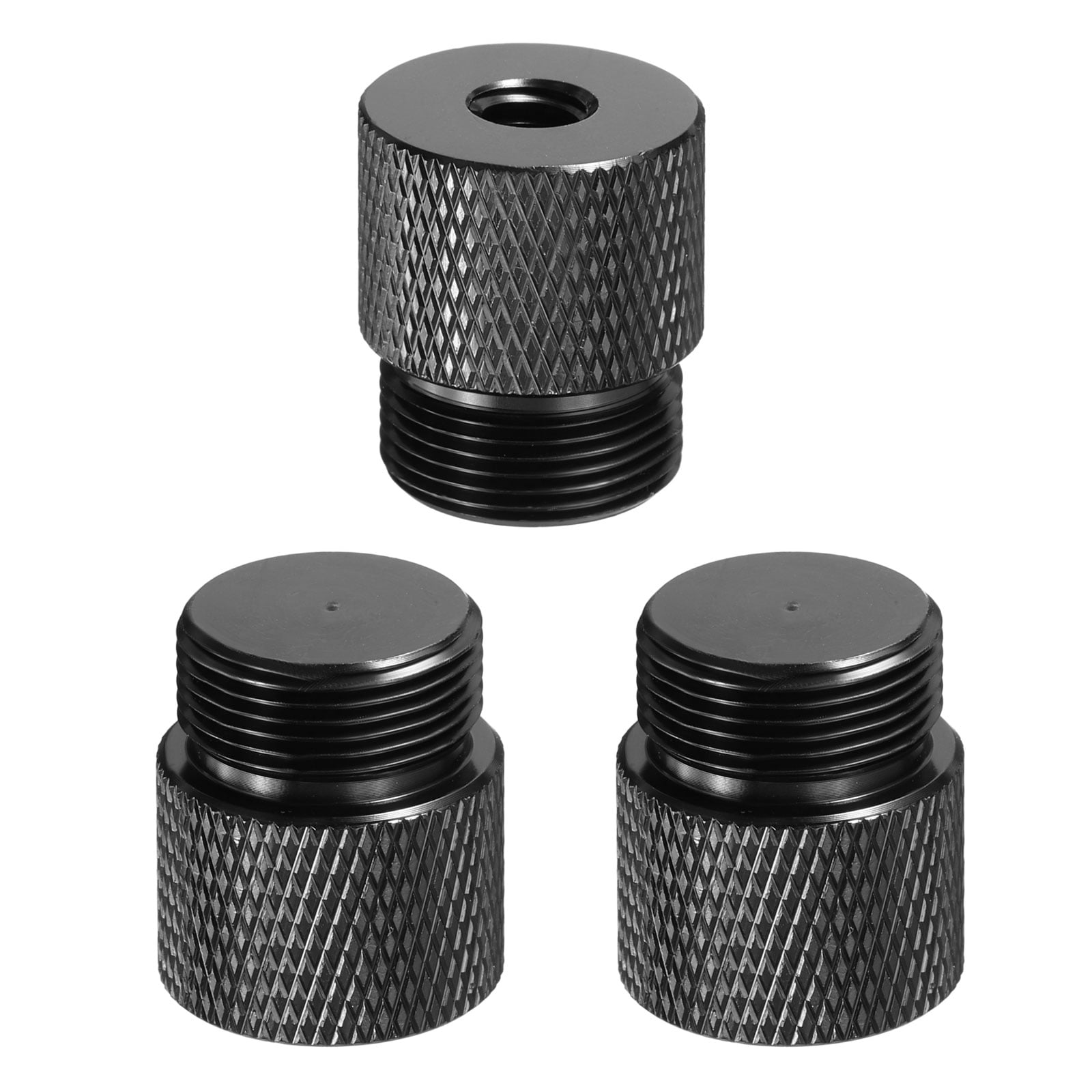Uxcell 3 Pcs 5/8"-27 Male to 1/4"-20 Female Convert Screw Adapters - Aluminum Alloy Tripod Thread Adapter Mount, Stable Tripod for Camera Monopod/Video DSLR/SLR, Black