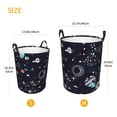 thumbnail image 3 of Rateoe Galaxy2 Pattern Round Laundry Hamper Basket, Tall Hamper Basket for Blanket Storage, Nursery Clothes Hamper for Laundry in Bedroom and College Dorm-Small, 3 of 6