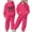 Hot Pink, variant on XEGLSBU First Day of School Outfits for Girls 5Th Grade Child Toddler Boys Girls Long Sleeve Solid Warm Hoodie Pullover Tops Pants Kids Outfits Sweat Suit Coffee Size 8-9 Years