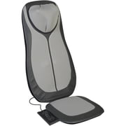 Relaxzen 60-2970 Full Back and Neck Shiatsu and Rolling Massage Cushion, Gray and Black