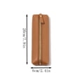 thumbnail image 3 of Beautynvta Leather Zipper Pencil Case, Portable Pen Pouch, Slim Leather Stationery Bag for Office Desk and Daily Use, 3 of 6