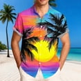 thumbnail image 2 of DJDLJWCJ Button Down Shirts for Men, Lightweight Graphic Tee Mens Polo Shirts Short Sleeve Summer Beach Shirts Gold XL, 2 of 6