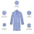 thumbnail image 3 of Panda Uniform Multi-Pocket Lab Coat for Men & Women, 9XL, Sky Blue, 3 of 7