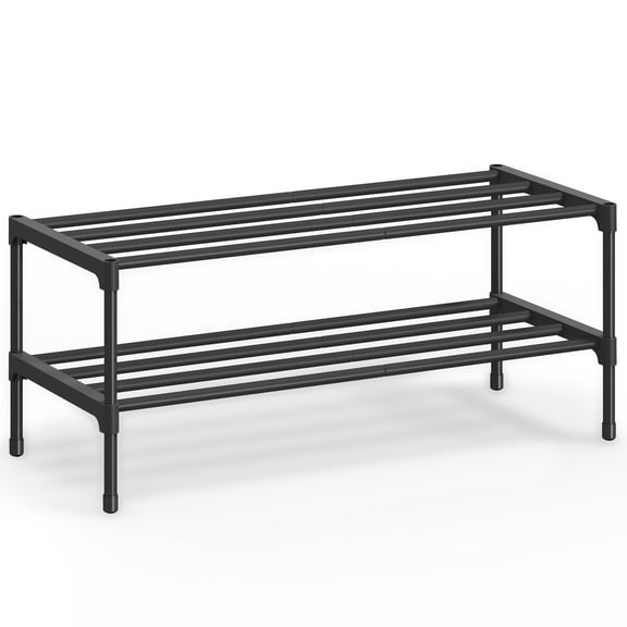 Expandable Shoe Rack, Small Metal Organizer for Closet & Entryway ...