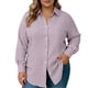 thumbnail image 1 of TaTaai Women's Plus Size Casual Shirt, Short Sleeve Button Down with Notch Collar, Patch Pocket Blouse for Everyday Wear Gift, 1 of 6