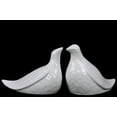 thumbnail image 1 of Ceramic Bird Abstract Figurine Set of Two Gloss Finish White, 1 of 2