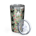 thumbnail image 2 of Cute Bulldog Dog and Flower Florals 10oz Tumblers Stainless Steel Tumbler with Lid and Straw,Vacuum Insulated Double Wall Travel Tumbler Cups with Cleaning Brush for Coffee, Tea, 2 of 4