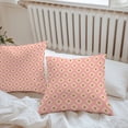 thumbnail image 7 of Waterproof Throw Pillow Covers Set of 2, 16x16 Inch Pink Boho Decorative Pillowcases Outdoor Pillow Slip Cushion Covers Set for Couch Tent Aztec Southwest Geometric Ethnic Motifs, 7 of 7
