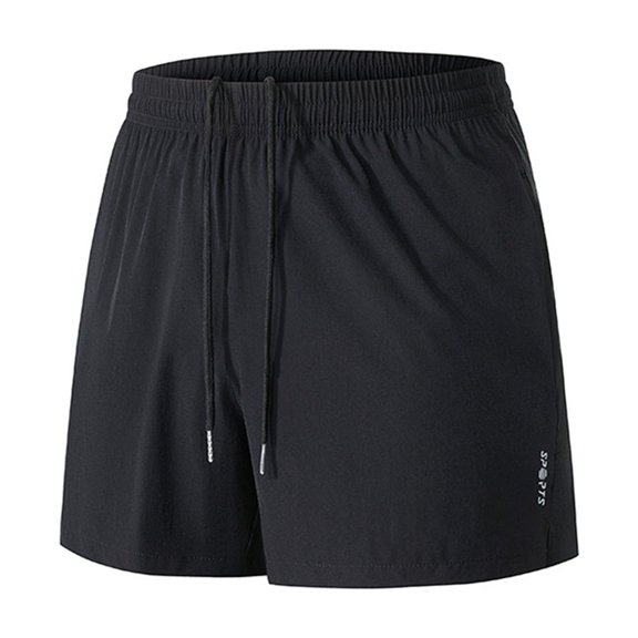 Men's Casual Shorts Mens Polyester Running Shorts Basketball with Pockets Men Basketball Pack for Men Athletic Push Apparel Summer Clothes for Fashion Festival Mens Black S