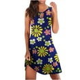 thumbnail image 2 of SMihono Robe d'Été pour Femmes Grande Taille Mode Féminine Imprimée Confortable Sans Manches Décontractée, 2 of 4