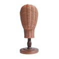 thumbnail image 1 of lionlar Hat Display Holder Rack Unique Rattan Mannequin Head for Salon Home Shopping brown base, 1 of 9