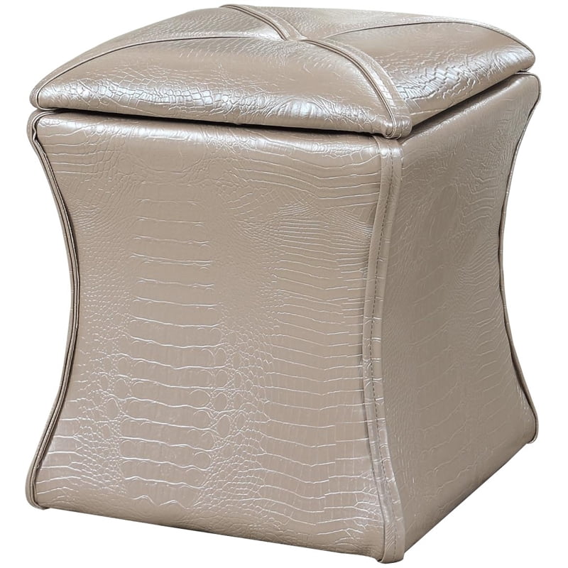 17 5 Tall Wood And Leather Storage Bench Ivory Croc Svelte Canada 17 5 Tall Wood And Leather Storage, Leather Storage Bench Canada
